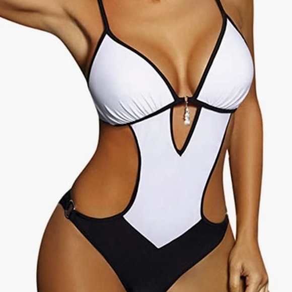 One Piece Swimsuit Women Swimwear Mon… - Picture 2 of 4